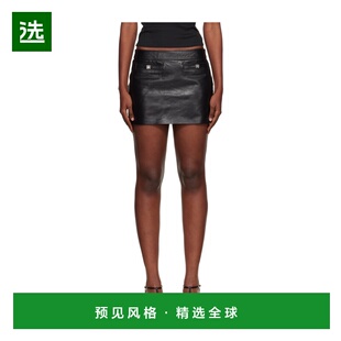 香港直邮Amiri 皮革迷你半身裙短裙 AWLTKR1008001包臀裙a字裙