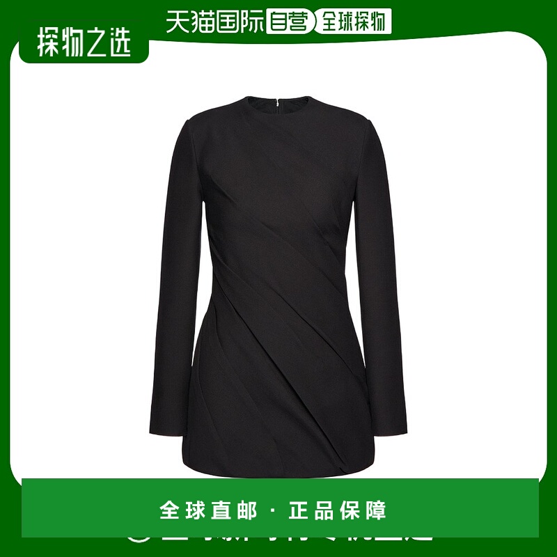 【99新未使用】香港直邮Valentino 褶裥短款连衣裙 1B0VA0G51CF