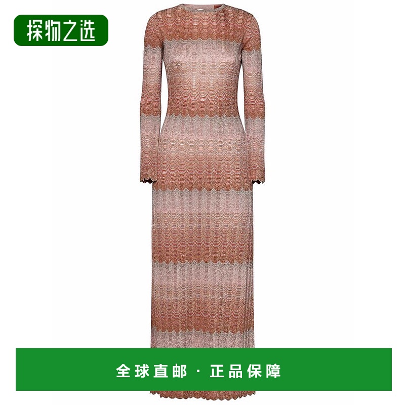 1h可退 香港直邮MISSONI 米索尼 女士 长袖连衣裙 DS24WG1TBK039I