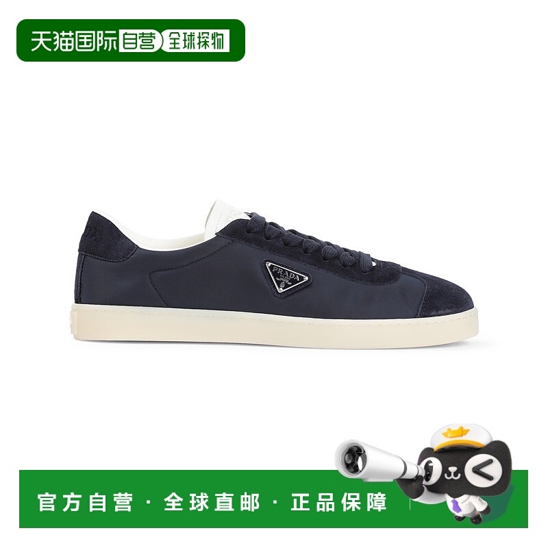 1h可退 香港直邮Prada 普拉达 男士 海军蓝带Logo运动鞋 2EE394FG