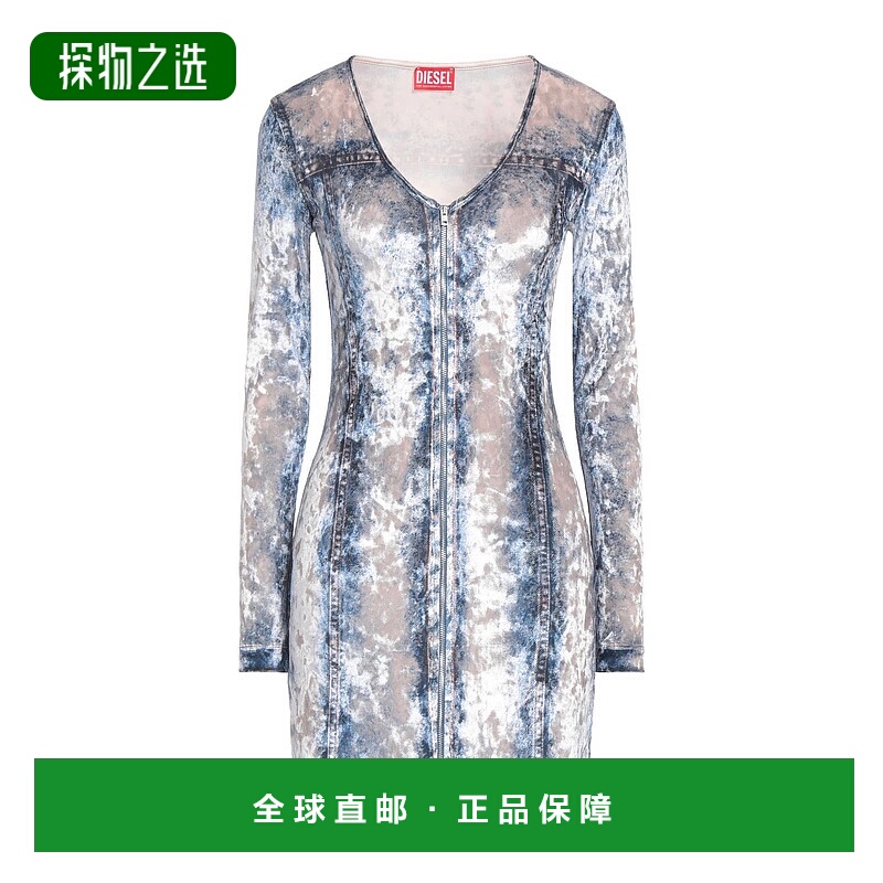 香港直邮Diesel 迪赛 女士 紧身连衣裙 blue蓝色 舒适时尚