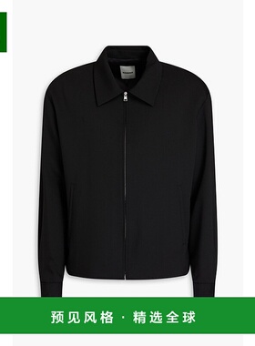 香港直邮Sandro 男士 羊毛混纺绉纱夹克 SHPBL00921NOIR