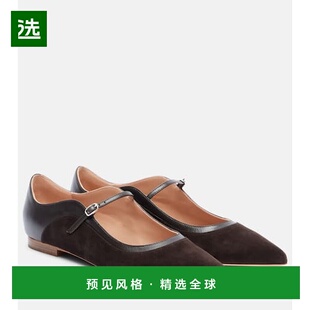 1h可退 香港直邮Malone Souliers 女士 Corina 皮质绒面革玛丽珍