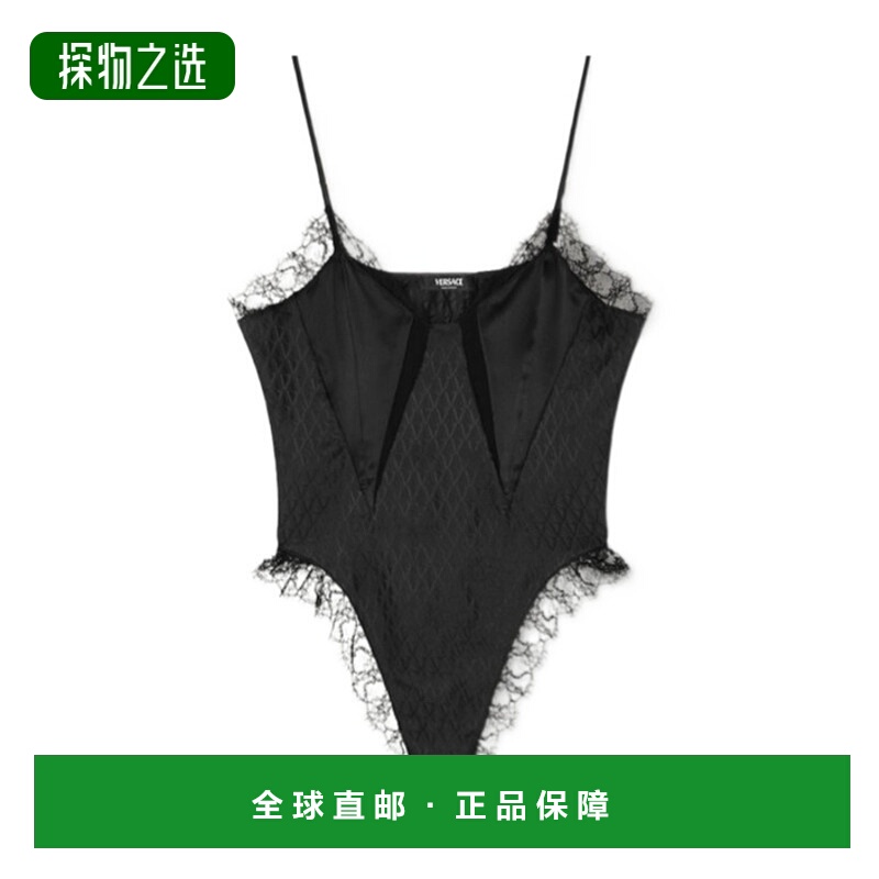 香港直邮Versace Allover真丝提花连身衣 10214191A16326套装吊带