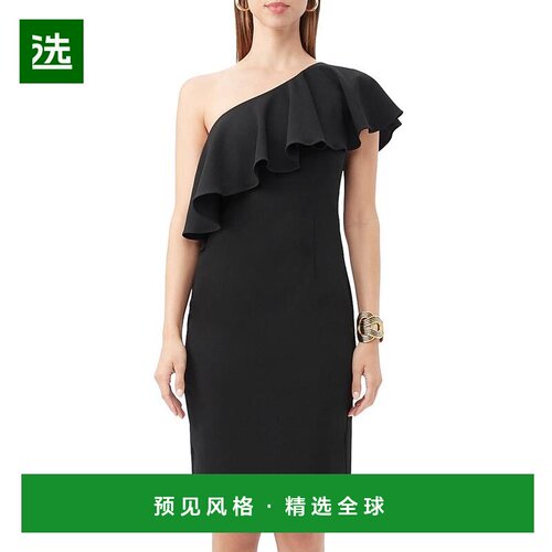 1h可退 【美国直邮】Trina Turk Luau荷叶边单肩连衣裙 女装 女士