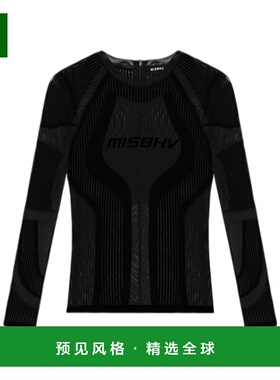 香港直邮MISBHV 女士运动服 250W501 SS2025 黑色 徽标上衣