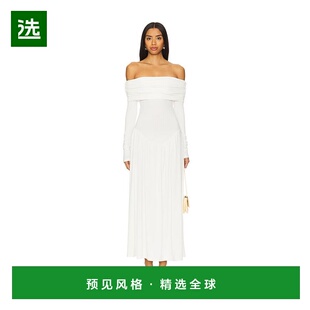 1h可退 香港直邮Weworewhat 女士 露肩褶皱中长连衣裙 WWD14301