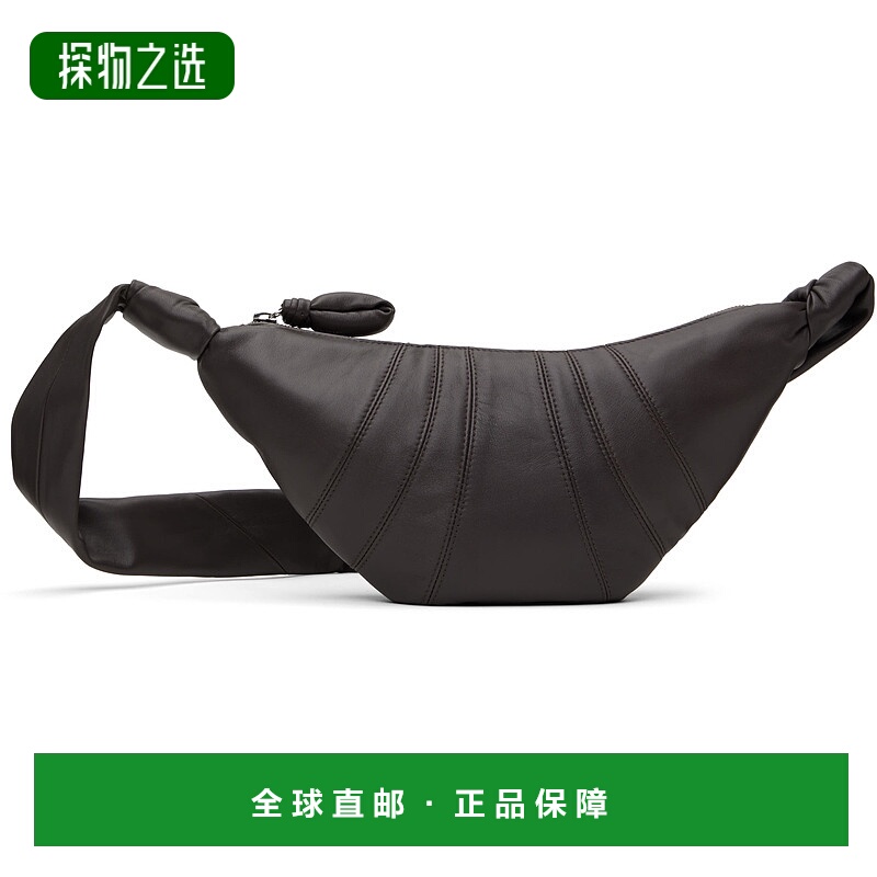 1h可退 香港直邮Lemaire 男士 棕色小号 Croissant 单肩包 BG0003