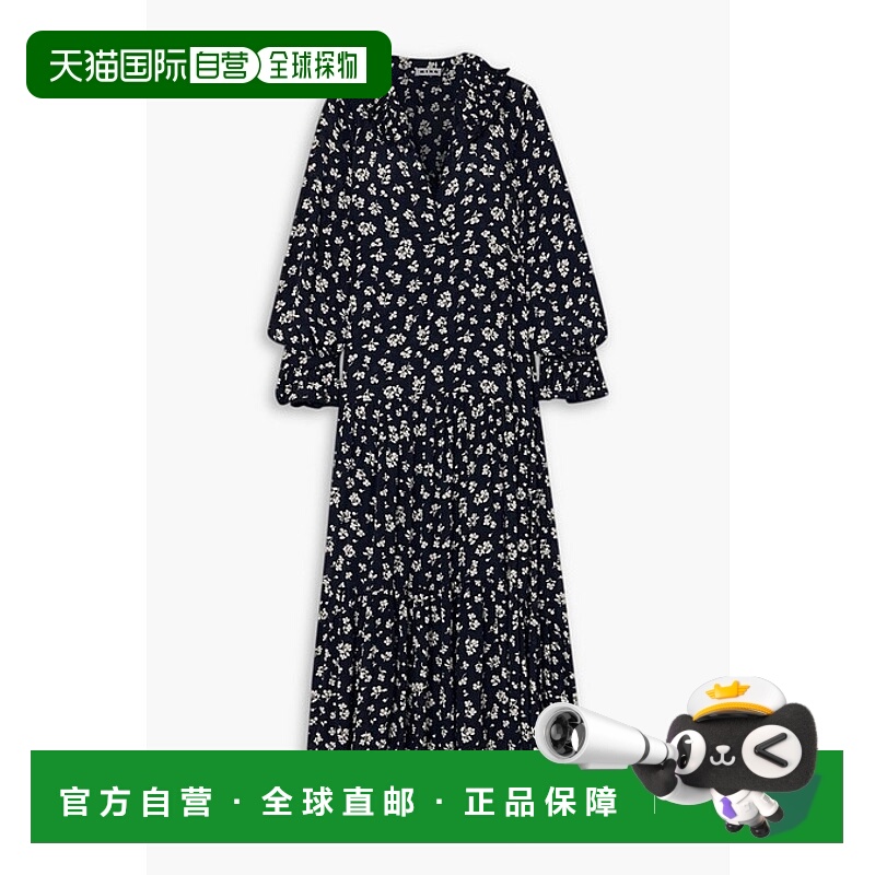 香港直邮RIXO 女士 Mali 印花双绉中长连衣裙 0100185212403548