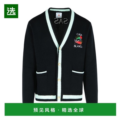 香港直邮CASABLANCA 男士外套 MPF25KW100101 AW2025 黑色 长袖开