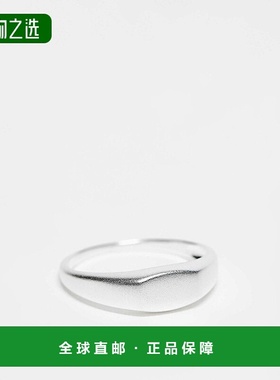 香港直邮ASOS 男士 finish signet 设计纯银磨毛戒指