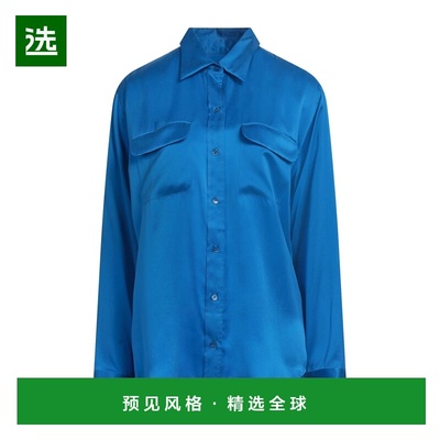 1h可退 香港直邮EQUIPMENT 女士 Blouses 纯色衬衫 blue蓝色 舒适