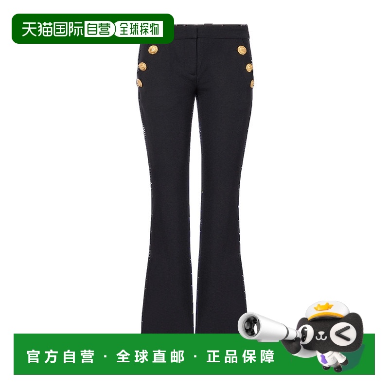 香港直邮Balmain 喇叭形羊毛休闲裤 CF0PP250WC09