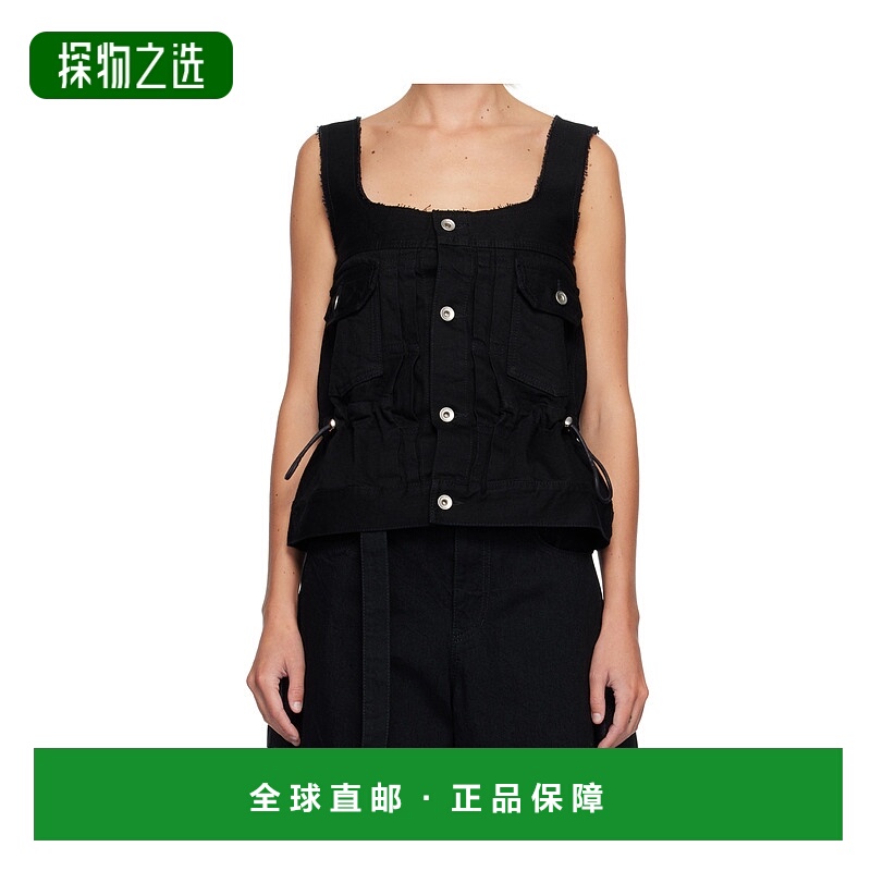 香港直邮Sacai 方领牛仔背心 2508192