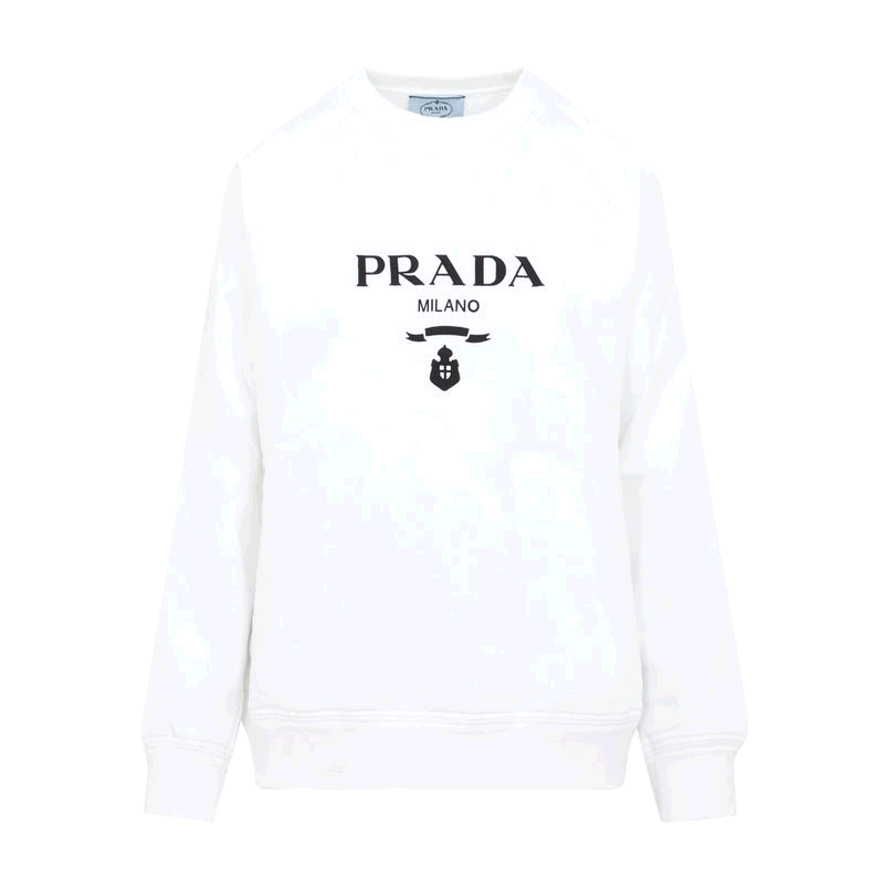 【99新未使用】香港直邮Prada 徽标圆领卫衣 1346【付后1h可退】