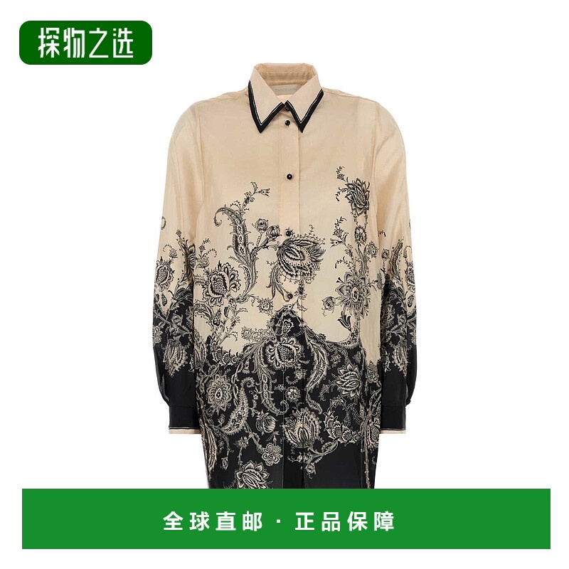 香港直邮ZIMMERMANN 女士 RHIANNON 印花真丝衬衫 9923TSS251CRMB