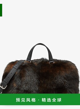 1h可退 欧洲直邮FENDI (2025) Fendi Siesta 中棕色和黑色羊毛包