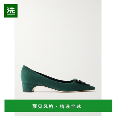 香港直邮MANOLO BLAHNIK 莫罗·伯拉尼克 女士 Beti 30 精饰绒面