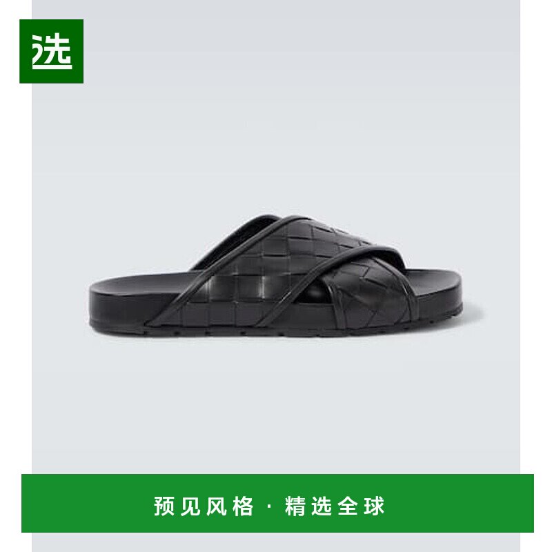 1h可退 香港直邮Bottega Veneta 葆蝶家 男士 Tarik 编织皮质凉鞋