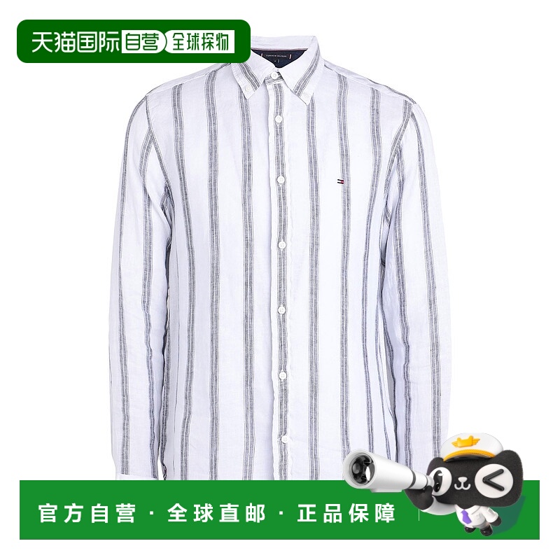 1h可退 香港直邮Tommy Hilfiger 汤米·希尔费格 男士 亚麻衬衫