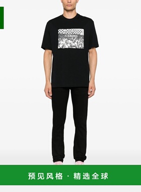 1h可退 香港直邮Iceberg 冰山 男士 T恤 F02B63259000 black黑色