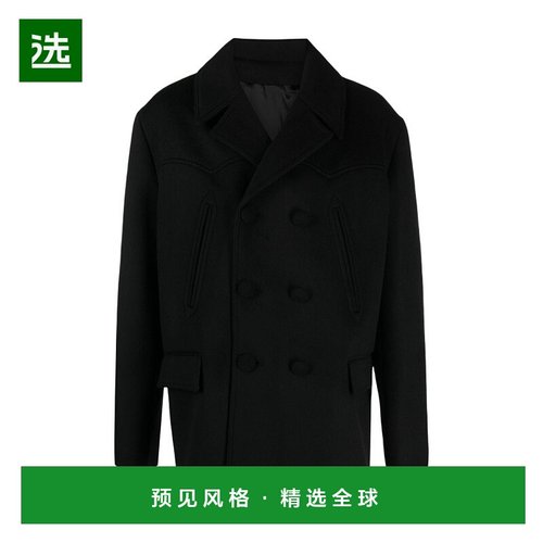 香港直邮Balmain 翻领长袖大衣 CH1UD220WB50羊毛