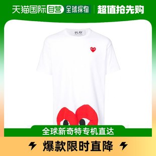 Play 香港直邮Comme Garcons P1T034REDHEAR Des LOGO爱心印花T恤