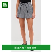 方格棉布连腰带短裤 1h可退 女士 Neci 香港直邮SEA 海洋