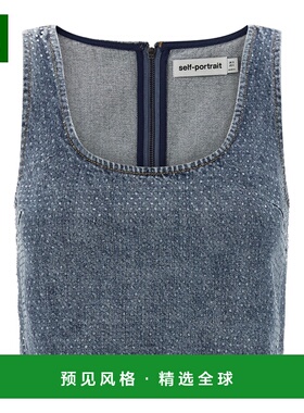香港直邮SELF-PORTRAIT 女士背心吊带 RS26826TBL SS2026 灰色