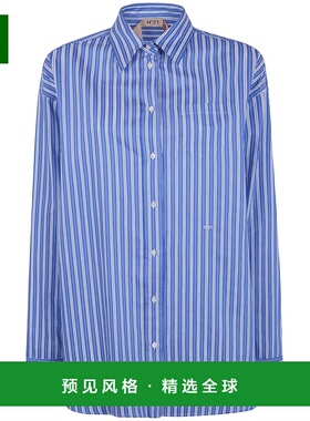 香港直邮N21 女士衬衫 G0311520RD11 SS2026 蓝色 CANVAS SHIRT