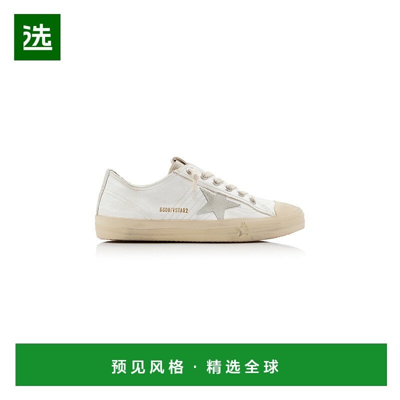 1h可退 香港直邮GOLDEN GOOSE 女士 V-Star 2 山羊皮边皮质运动鞋,运动鞋new,运动休闲鞋,淘宝优惠券,粉丝福利购,淘宝优惠卷