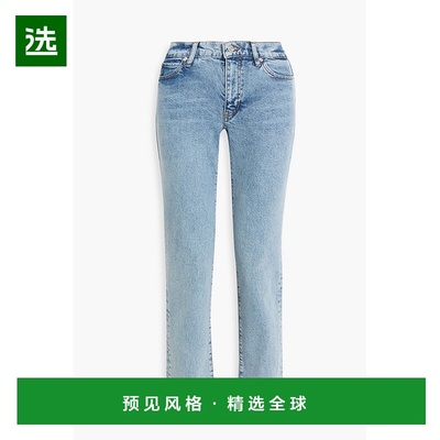 1h可退 香港直邮Frame Denim 女士 Borrowed 褪色设计男友风牛仔