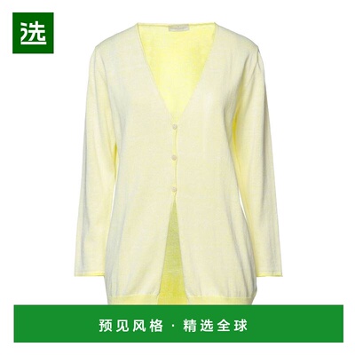 1h可退 香港直邮Bruno Manetti 女士 针织开衫 yellow黄色 舒适时