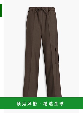 香港直邮Sandro 女士 羊毛混纺工装裤休闲裤 SFPPA01552CAFE