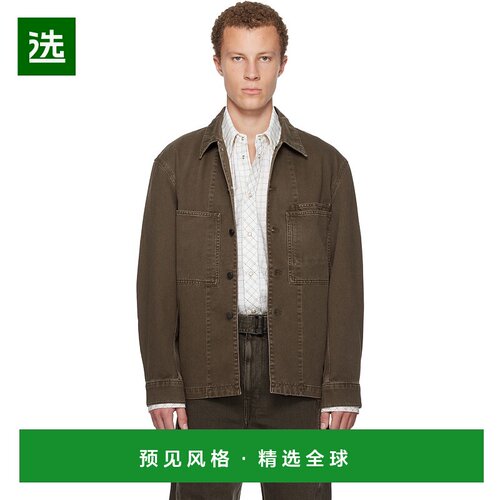 香港直邮Lemaire 男士 绿色 Workwear 牛仔夹克 OV1024LD1063