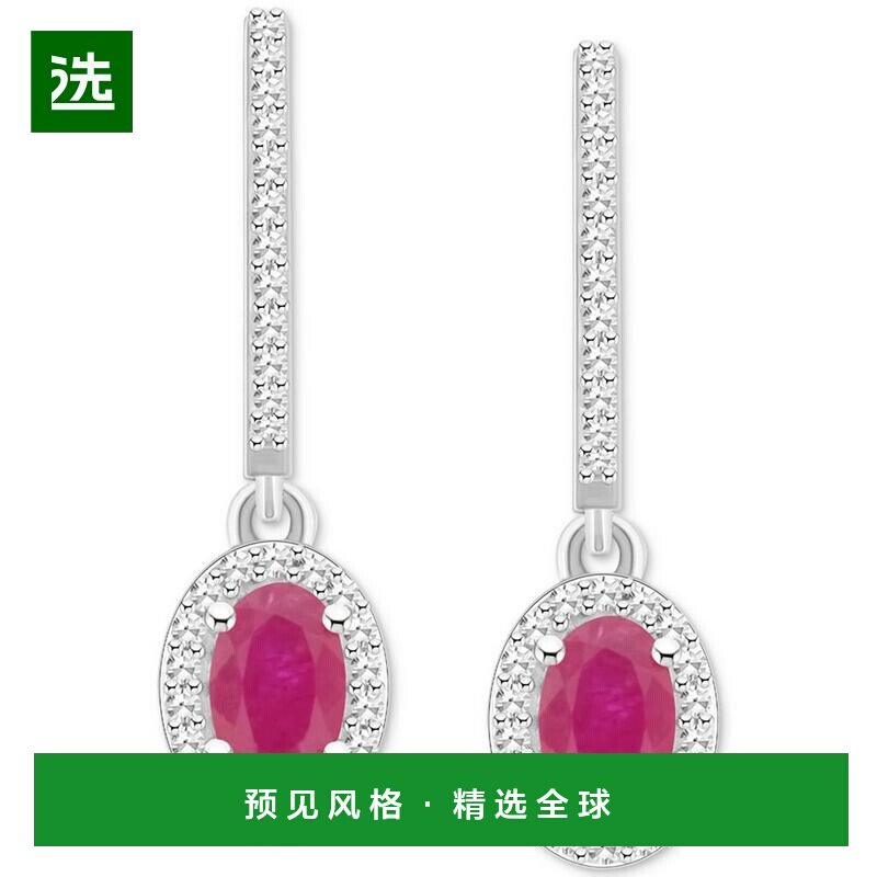 【美国直邮】Macy's|蓝宝石（1-1/5 克拉总重）和钻石（1/3 克拉