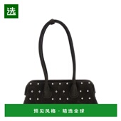 香港直邮Osoi Mini 女士 1h可退 Boat Wide 棕色圆形手柄珠饰装