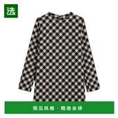 香港直邮Ami FDR011WO0002.格纹 羊毛连衣裙 Paris 长袖