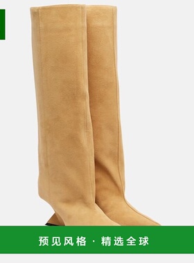 1h可退 香港直邮The Attico 女士 Cheope 105 绒面革及膝靴子女靴