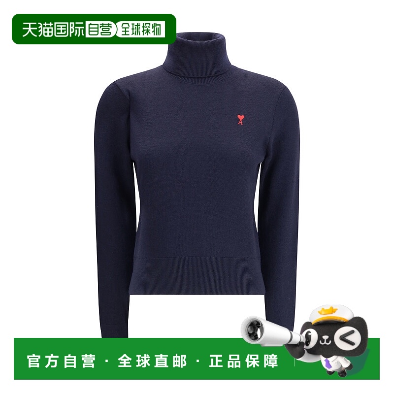1h可退 香港直邮Ami Paris 女士 Ami De Coeur 高领毛衣 FKS82700