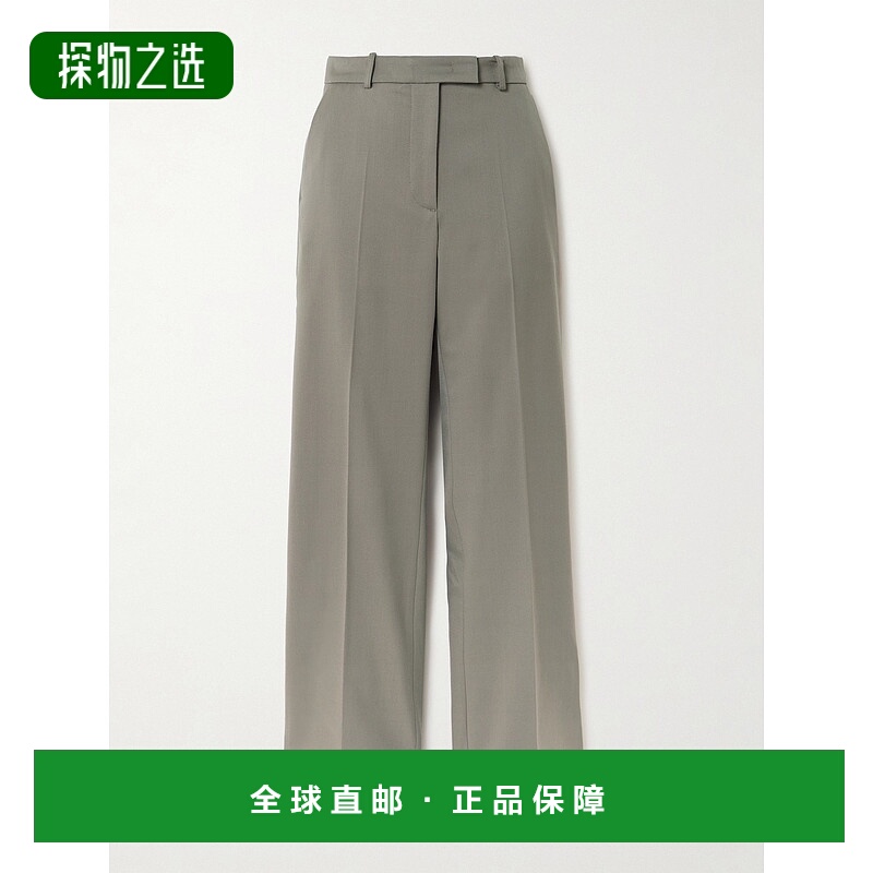 1h可退 香港直邮The Frankie Shop 女士 Lenora 褶裥斜纹布直筒裤