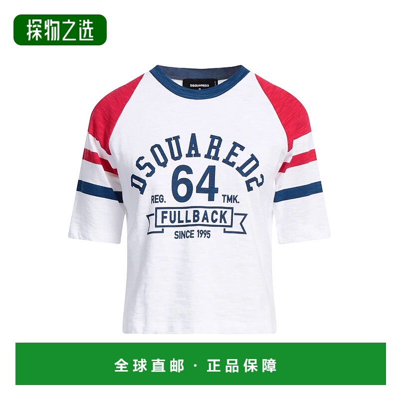 香港直邮Dsquared2 二次方 女士 T恤 white白色 舒适时尚