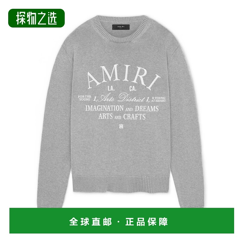 香港直邮Amiri “AMIRI Arts District”圆领毛衣 AMKNCW1022