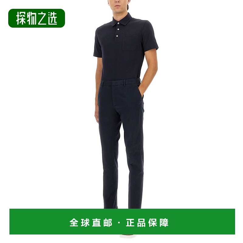1h可退 香港直邮zegna 杰尼亚 男士 直筒毛邊褲腳長褲 UGI17A2TR0
