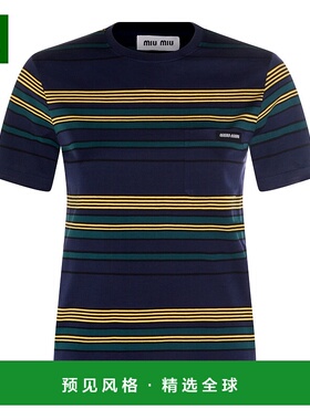 香港直邮Miu Miu 缪缪 女士 刺绣棉质T恤 MJNA09SOOO18ZV
