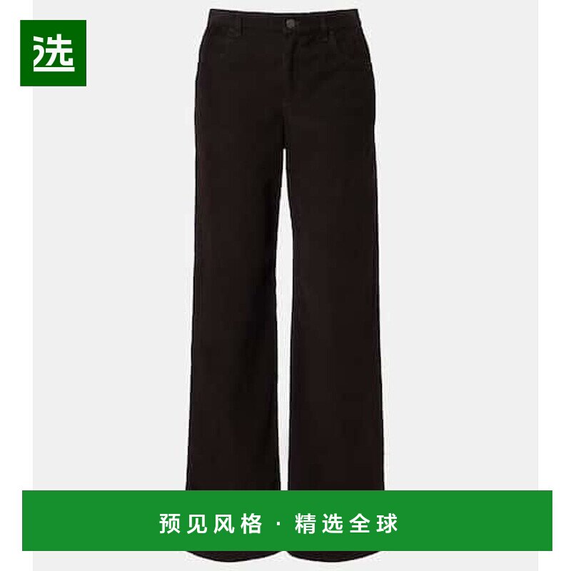 香港直邮The Row 女士 Eglitta 棉质灯芯绒直筒阔腿裤长裤女装