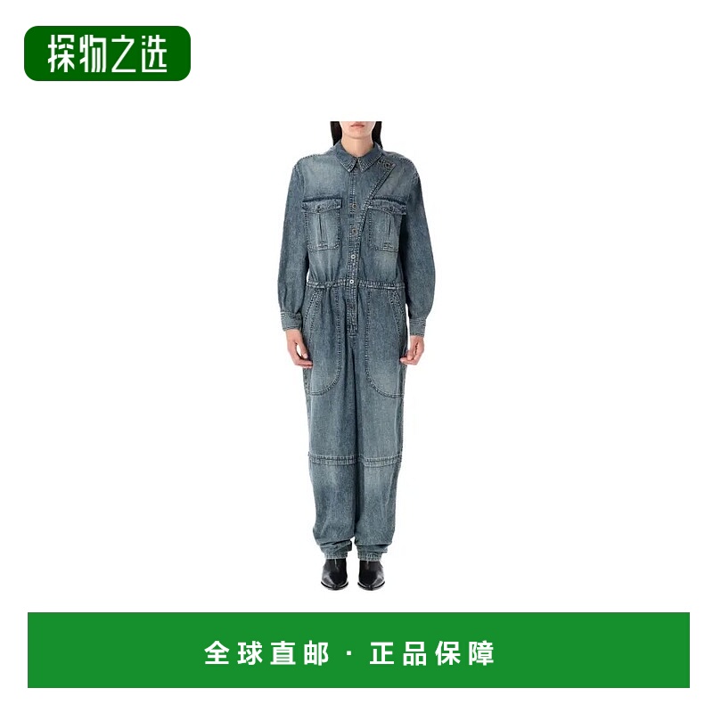 香港直邮Isabel Marant 伊莎贝尔·玛兰 女士 羈扣牛仔連身褲 CB0