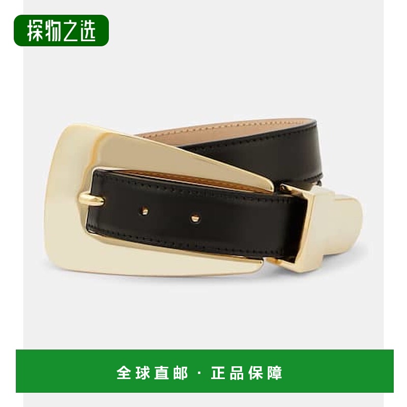 1h可退 香港直邮KHAITE 女士 Lucca 皮带腰带 black黑色 舒适时尚