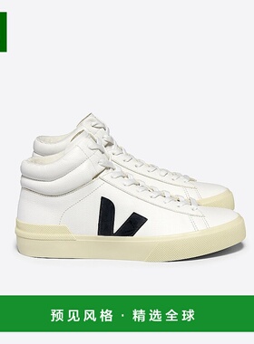 欧洲直邮VEJA Minotaur系列黑色/白色/黄油色皮革V标识运动鞋