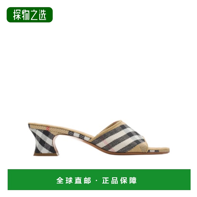 香港直邮Burberry 格纹 Sloane 穆勒鞋 81195231